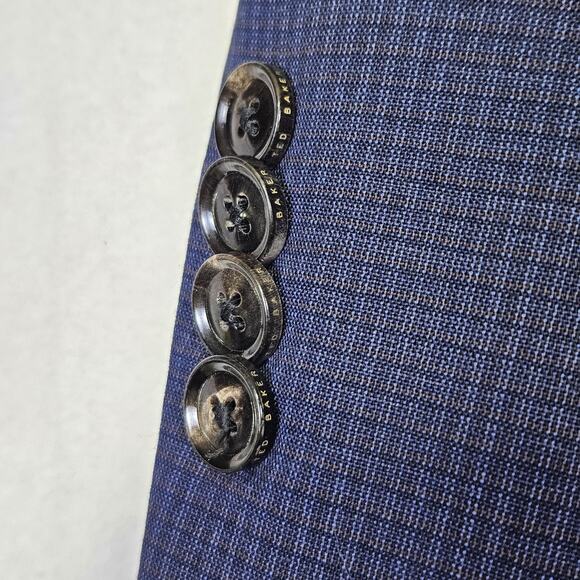 Ted Baker Endurance Blazer Mens 38L Jones CT Suit Jacket Sport Coat Micro Check - Picture 3 of 16